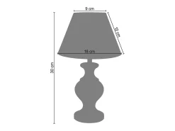Lámpara de noche TOSEL ,madera,Gris ,A30xD18xP18 cm