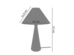 Lámpara de noche TOSEL ,metal,madera,beige,A31xD16xP16cm