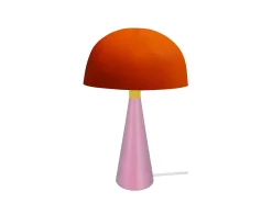 Lámpara de noche TOSEL ,metal,madera,Naranja,A37xD24,5xP24,5cm