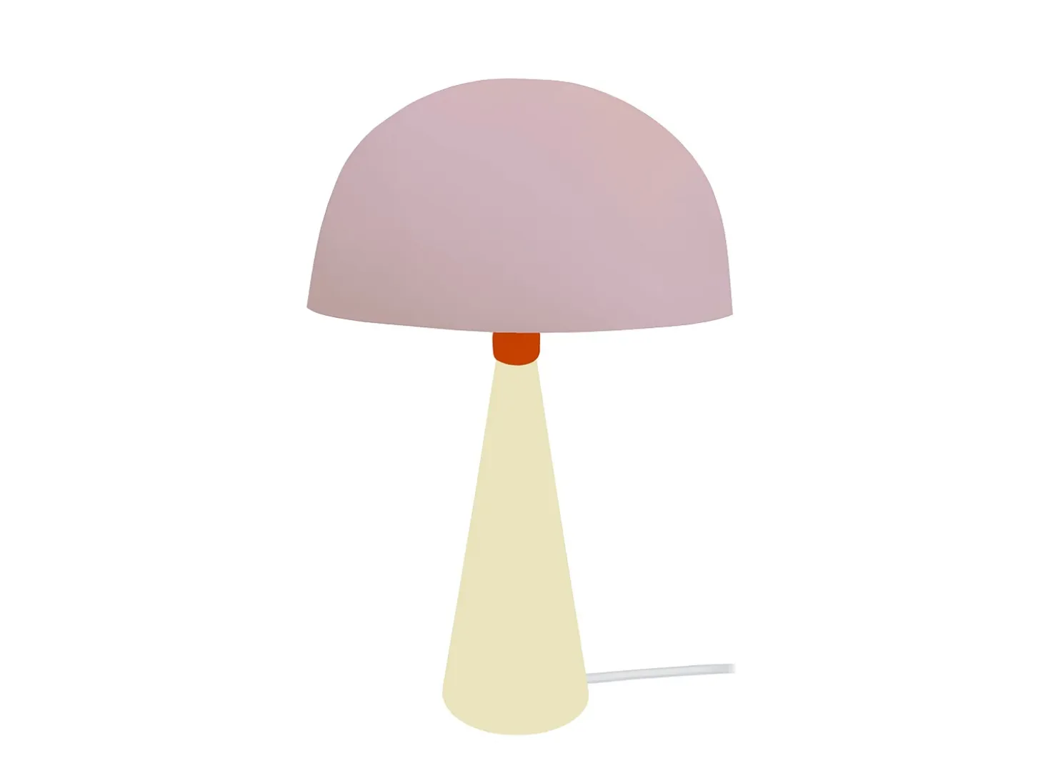 Lámpara de noche TOSEL ,metal,madera,Rosa ,A37xD24,5xP24,5cm