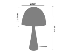 Lámpara de noche TOSEL ,metal,madera,beige,A37xD17xP17cm