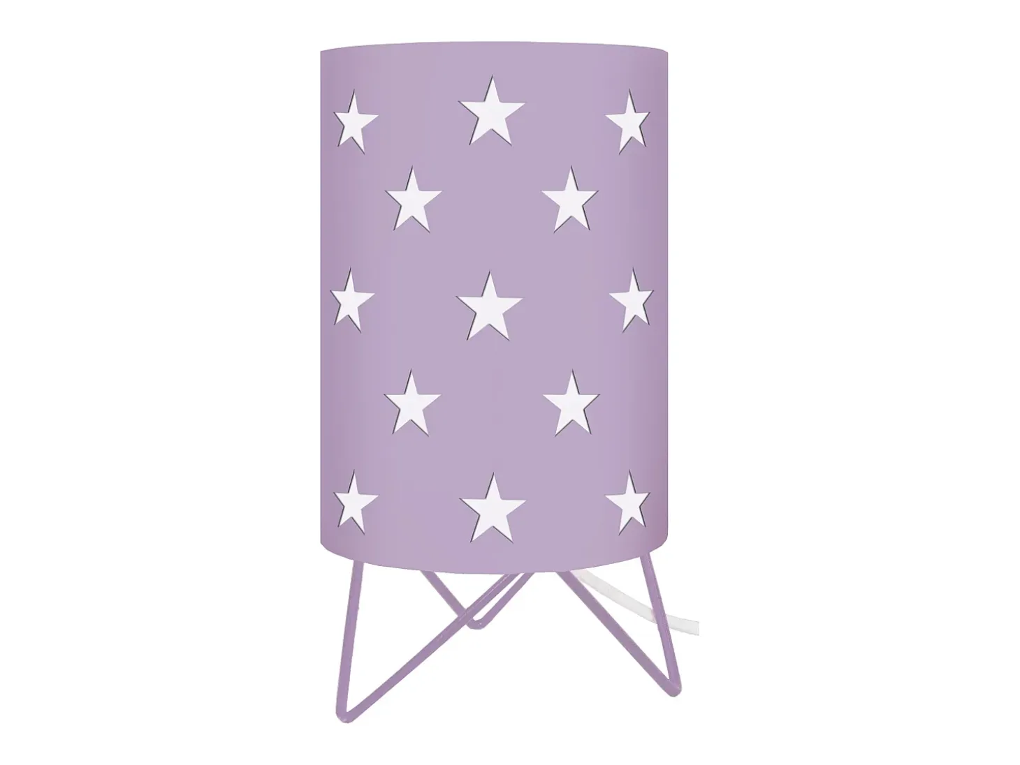 Lámpara de noche TOSEL ,metal,violeta ,A27xD16xP16cm