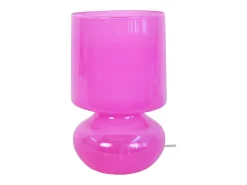 Lámpara de noche TOSEL ,vidrio,Rosa ,A24xD14xP14cm