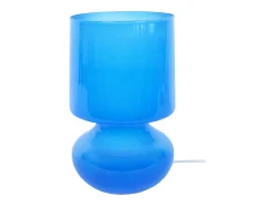 Lámpara de noche TOSEL ,vidrio,Azul ,A24xD14xP14cm