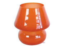 Lámpara de noche TOSEL ,vidrio,Naranja,A16,5xD15,5xP15,5cm