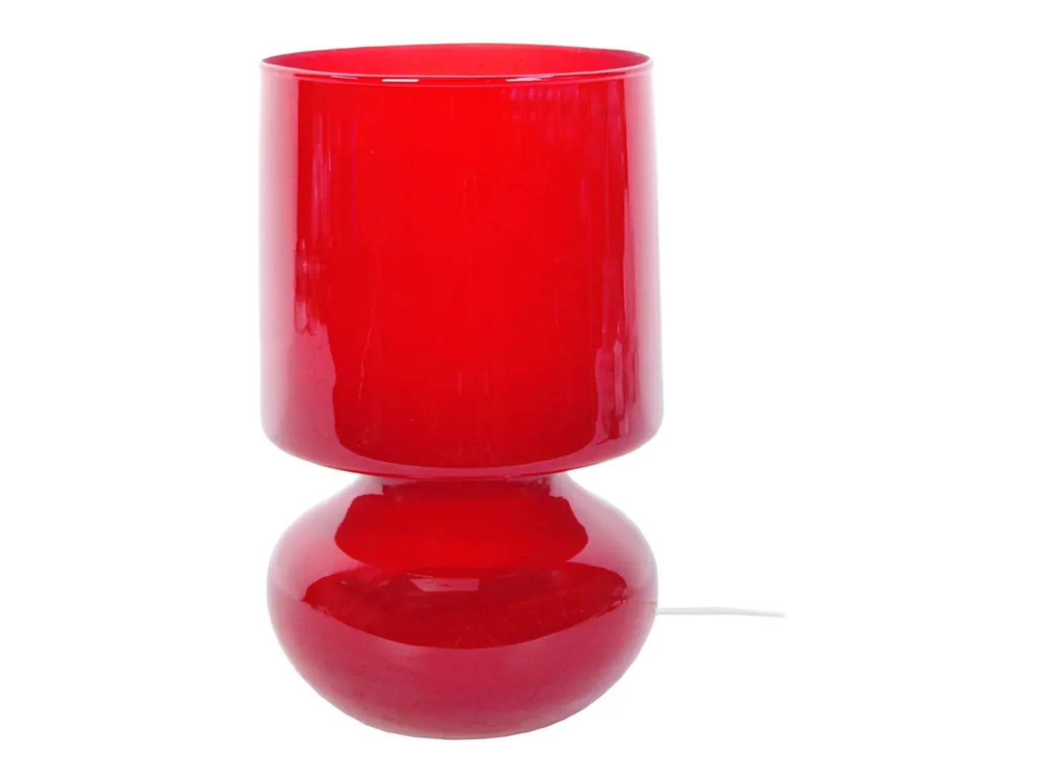 Lámpara de noche TOSEL ,vidrio,Rojo,A24x D 14xP14cm