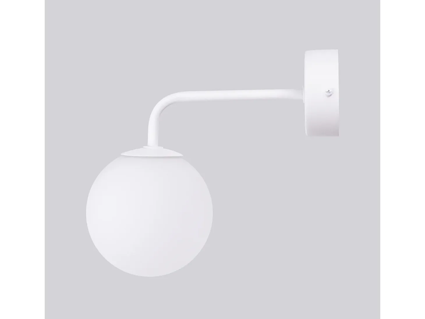 Lámpara De Pared Astral Minimalista De Acero/Vidrio - 1 Fuentes Luminosas - L.10 X A.21 Cm - Blanco