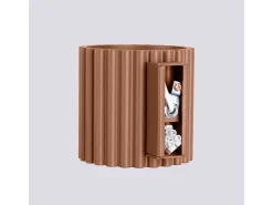 Lámpara De Pared Aura Minimalista De Aluminio - 1 Fuentes Luminosas - L.10 X A.10 Cm - Moca