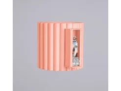 Lámpara De Pared Aura Minimalista De Aluminio - 1 Fuentes Luminosas - L.10 X A.10 Cm - Aterciopelado