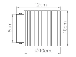Lámpara De Pared Aura Minimalista De Aluminio - 1 Fuentes Luminosas - L.10 X A.10 Cm - Borgoña