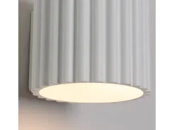 Lámpara De Pared Aura Minimalista De Aluminio - 1 Fuentes Luminosas - L.10 X A.10 Cm - Blanco