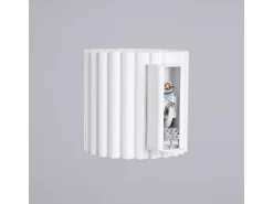 Lámpara De Pared Aura Minimalista De Aluminio - 1 Fuentes Luminosas - L.10 X A.10 Cm - Blanco