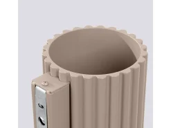 Lámpara De Pared Aura Minimalista De Aluminio - 1 Fuentes Luminosas - L.10 X A.10 Cm - Gris Pardo