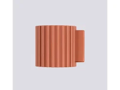 Lámpara De Pared Aura Minimalista De Aluminio - 1 Fuentes Luminosas - L.10 X A.10 Cm - Ocre Rojo