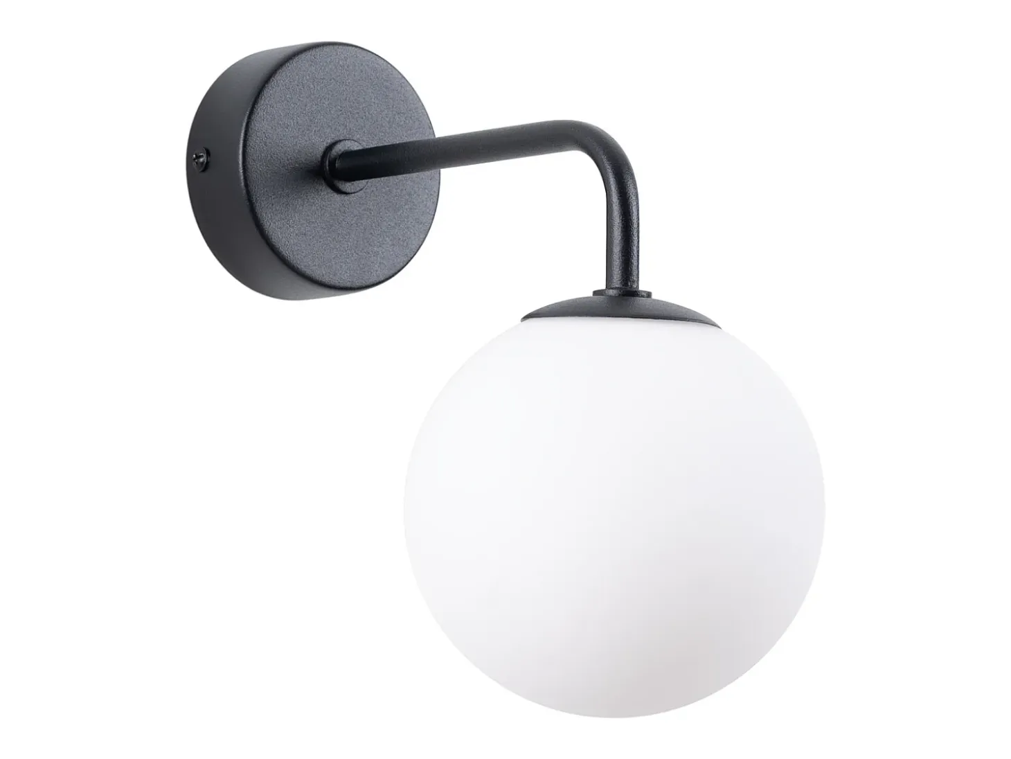 Lámpara de pared Bealy minimalista de acero/vidrio - 1 fuentes luminosas 3000K - L.10 x A.21 cm - negro/blanco