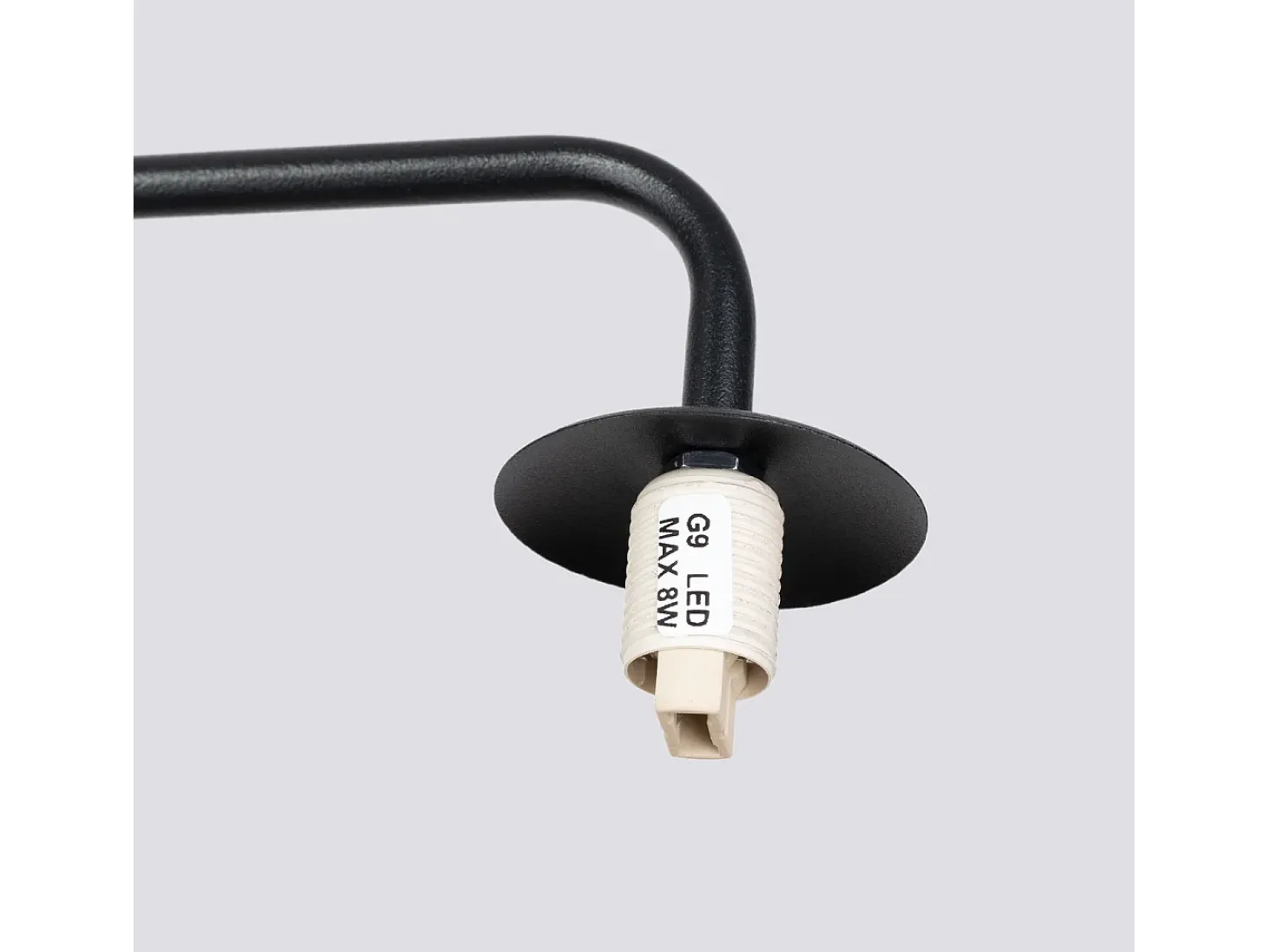 Lámpara de pared Bealy minimalista de acero/vidrio - 1 fuentes luminosas 3000K - L.10 x A.21 cm - negro/blanco