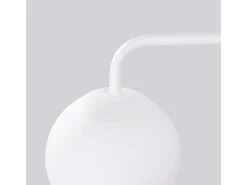 Lámpara de pared Bealy minimalista de acero/vidrio - 1 fuentes luminosas 4000K - L.10 x A.21 cm - blanco