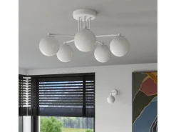 Lámpara de pared Bealy minimalista de acero/vidrio - 1 fuentes luminosas 4000K - L.10 x A.21 cm - blanco