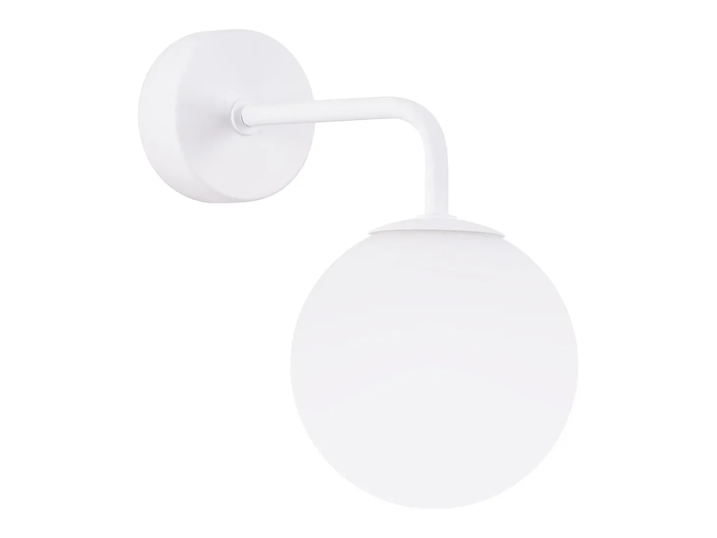 Lámpara de pared Bealy minimalista de acero/vidrio - 1 fuentes luminosas 4000K - L.10 x A.21 cm - blanco