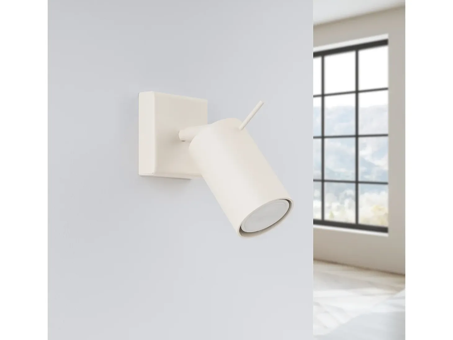 Lámpara de pared Briix moderno de acero - 1 fuentes luminosas 3000K - L.8 x A.8 cm - beige