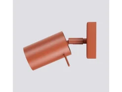 Lámpara de pared Briix moderno de acero - 1 fuentes luminosas 3000K - L.8 x A.8 cm - ocre rojo