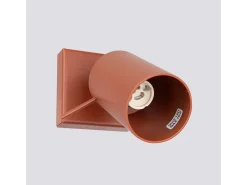Lámpara de pared Briix moderno de acero - 1 fuentes luminosas 3000K - L.8 x A.8 cm - ocre rojo
