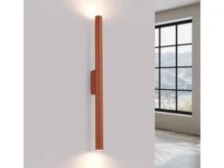 Lámpara de pared Brill moderno de acero - 2 fuentes luminosas 4000K - L.2,5 x A.50 cm - ocre rojo
