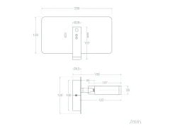 Lámpara de Pared con Luz de Lectura LED 8W Metal y Puerto USB Rossey Blanco