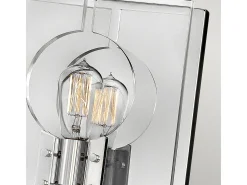 Lámpara de pared contemporánea en acero niquelado pulido y acrílico 1 luz E27 Ludlow