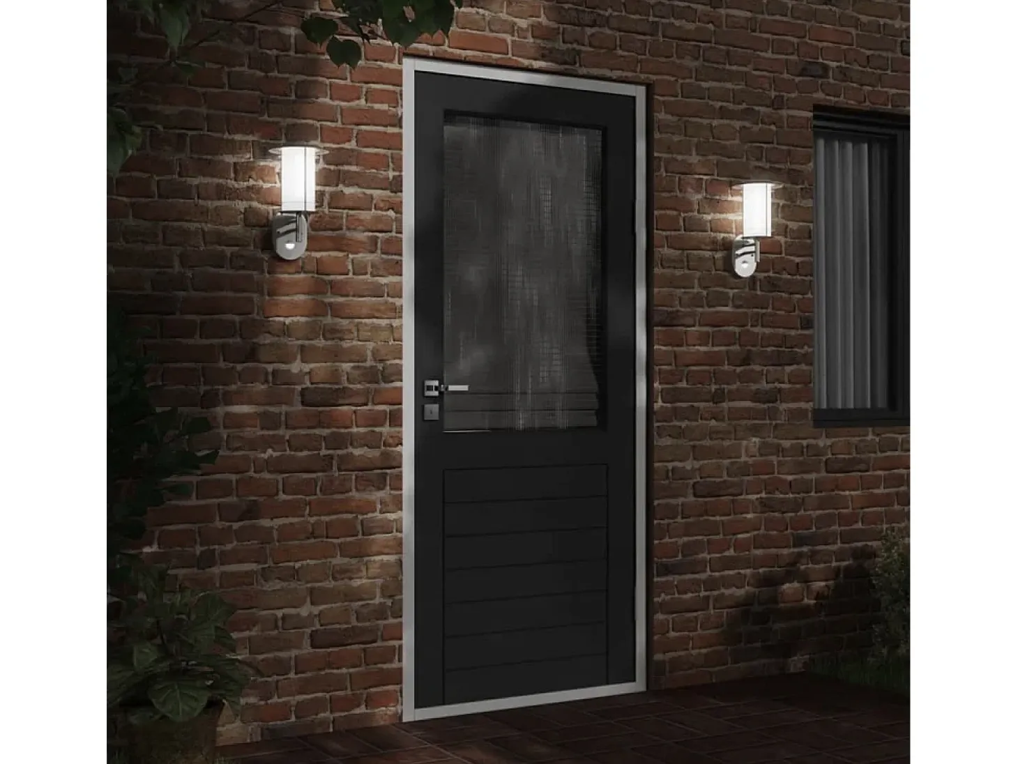 Lámpara de pared de exterior con sensor acero inoxidable ES303473