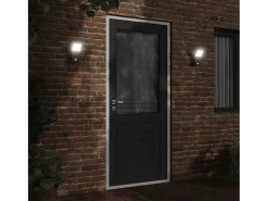 Lámpara de pared de exterior LED aluminio fundido negro ES918832