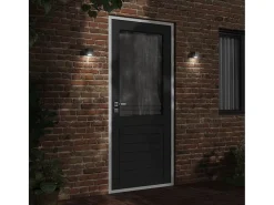 Lámpara de pared de exterior aluminio fundido negro ES203884