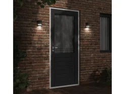 Lámpara de pared de exterior aluminio fundido negro ES215888