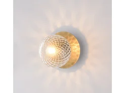 Lámpara de pared de hierro bronce cepillado Armonia 1 luz .17 P.16 BL285-AP1-BRZ