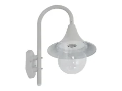 Lámpara de pared de jardín aluminio blanca E27 42 cm ES263457