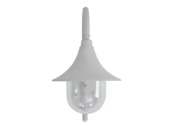 Lámpara de pared de jardín aluminio blanca E27 42 cm ES263457