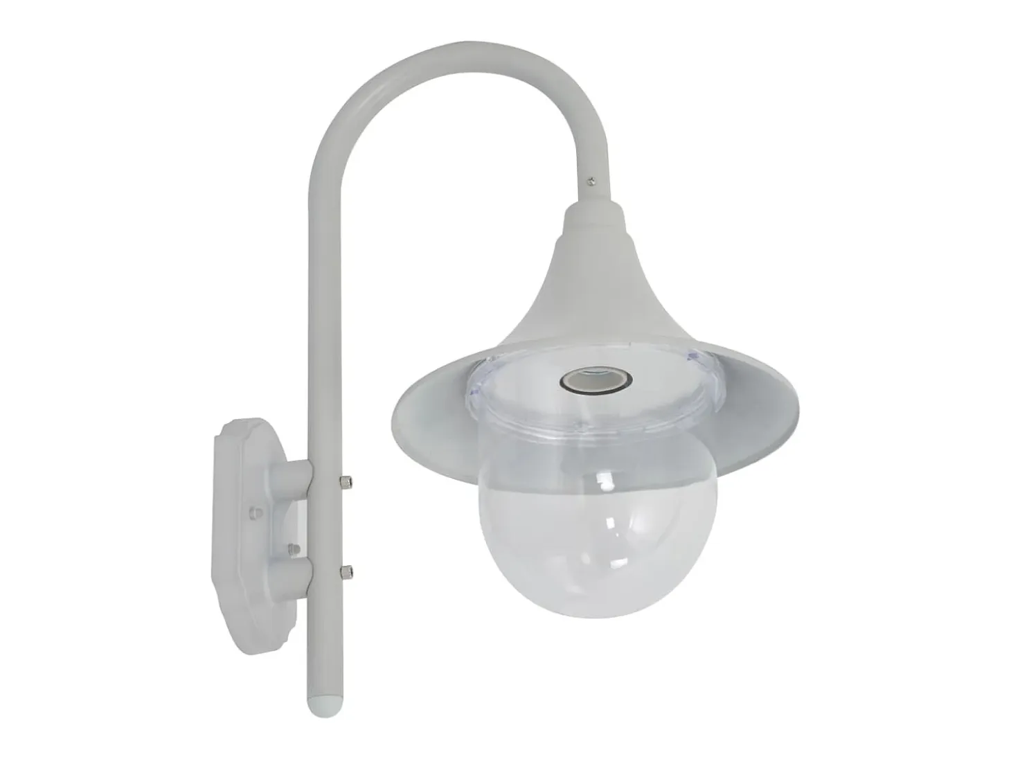 Lámpara de pared de jardín aluminio blanca E27 42 cm ES263457