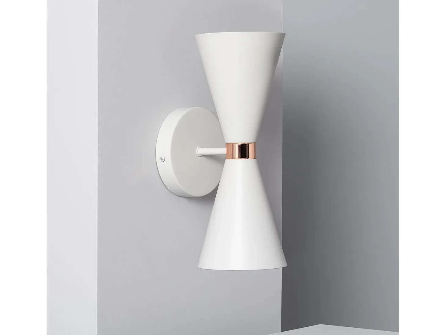 Lámpara de Pared de Metal Kusini Blanco