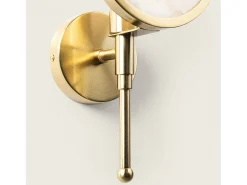 Lámpara de Pared de Metal y Cristal Frome Dorado