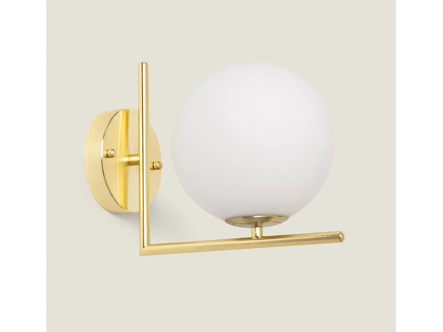 Lámpara de Pared de Metal y Cristal Moonlight Design Dorado