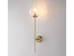 Lámpara de pared Demetra de hierro bronce cepillado, 1 luz, 13 cm, 17 cm, BL279-AP1-BRZ