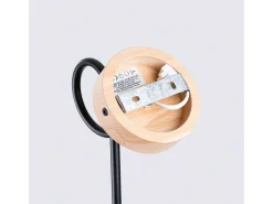 Lámpara De Pared Ember Minimalista De Acero/Madera - 1 Fuentes Luminosas - L.10 X A.24 Cm - Negro/Madera Natural