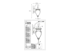 Lámpara de Pared Exterior Aluminio Fiorex Óxido