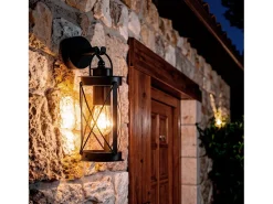 Lámpara de Pared Exterior Acero Inoxidable Gedja Negro