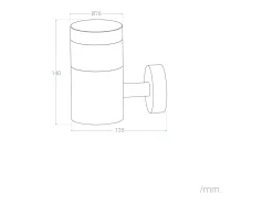Lámpara de Pared Exterior LED 5W Acero Inoxidable Inti Black 4000K Blanco Neutro