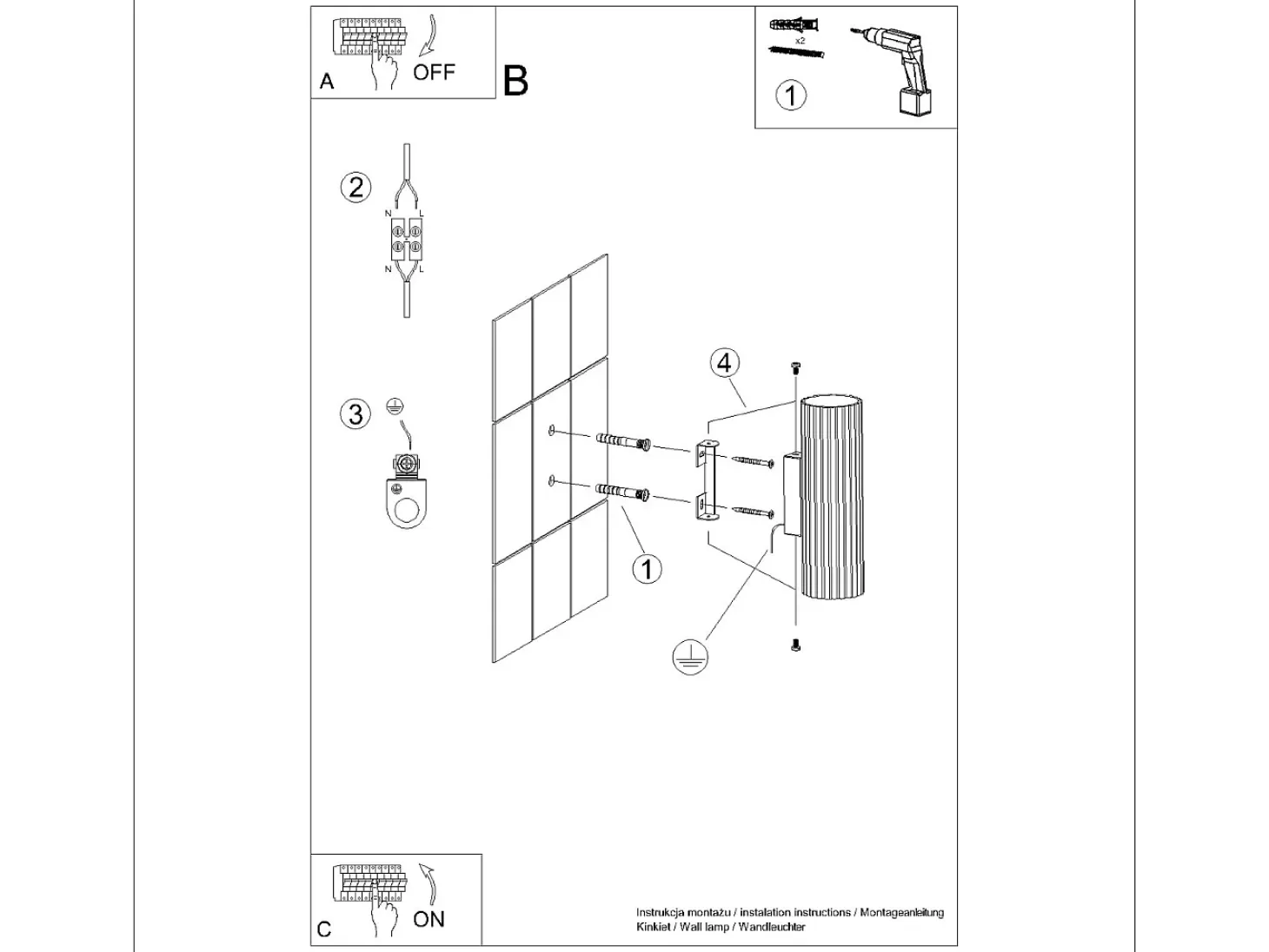 Lámpara de pared Gloow minimalista de aluminio - 2 fuentes luminosas 3000K - L.6,5 x A.20 cm - dorado