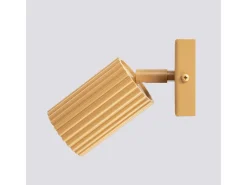 Lámpara de pared Gloow minimalista de aluminio - 1 fuentes luminosas 3000K - L.8 x A.8 cm - dorado