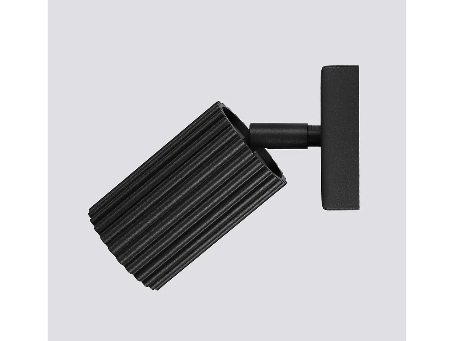 Lámpara de pared Gloow minimalista de aluminio - 1 fuentes luminosas 3000K - L.8 x A.8 cm - negro