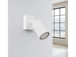 Lámpara de pared Gloow minimalista de aluminio - 1 fuentes luminosas 3000K - L.8 x A.8 cm - blanco