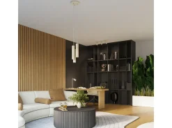 Lámpara de pared Gloow minimalista de aluminio - 2 fuentes luminosas 4000K - L.6,5 x A.20 cm - beige